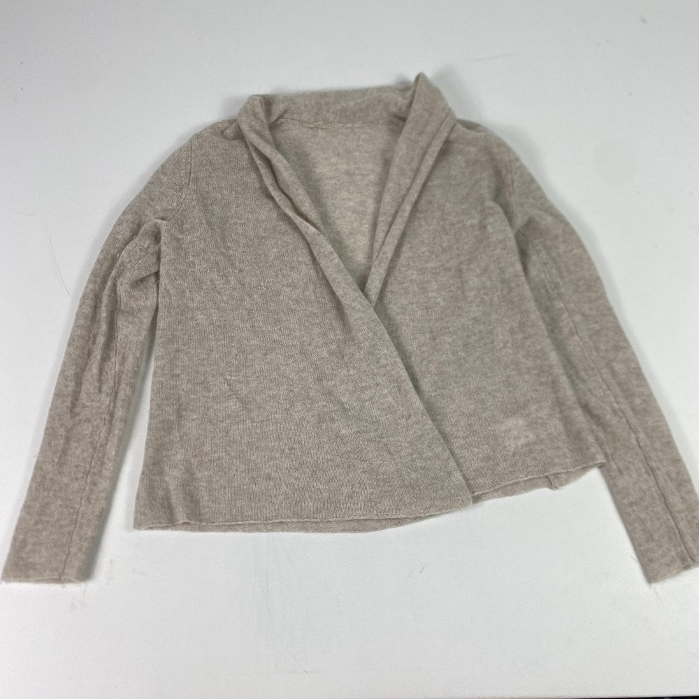 Source Unknown Beige Open-Front Women's Cardigan Sweater